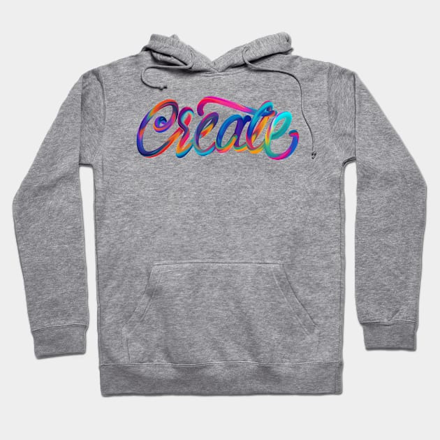 Brushed Create in candy colors Hoodie by MplusC